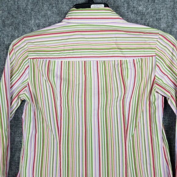J.Crew Shirt Womens 2 Button Up Striped Stretch Business Career Office Formal - Picture 4 of 11